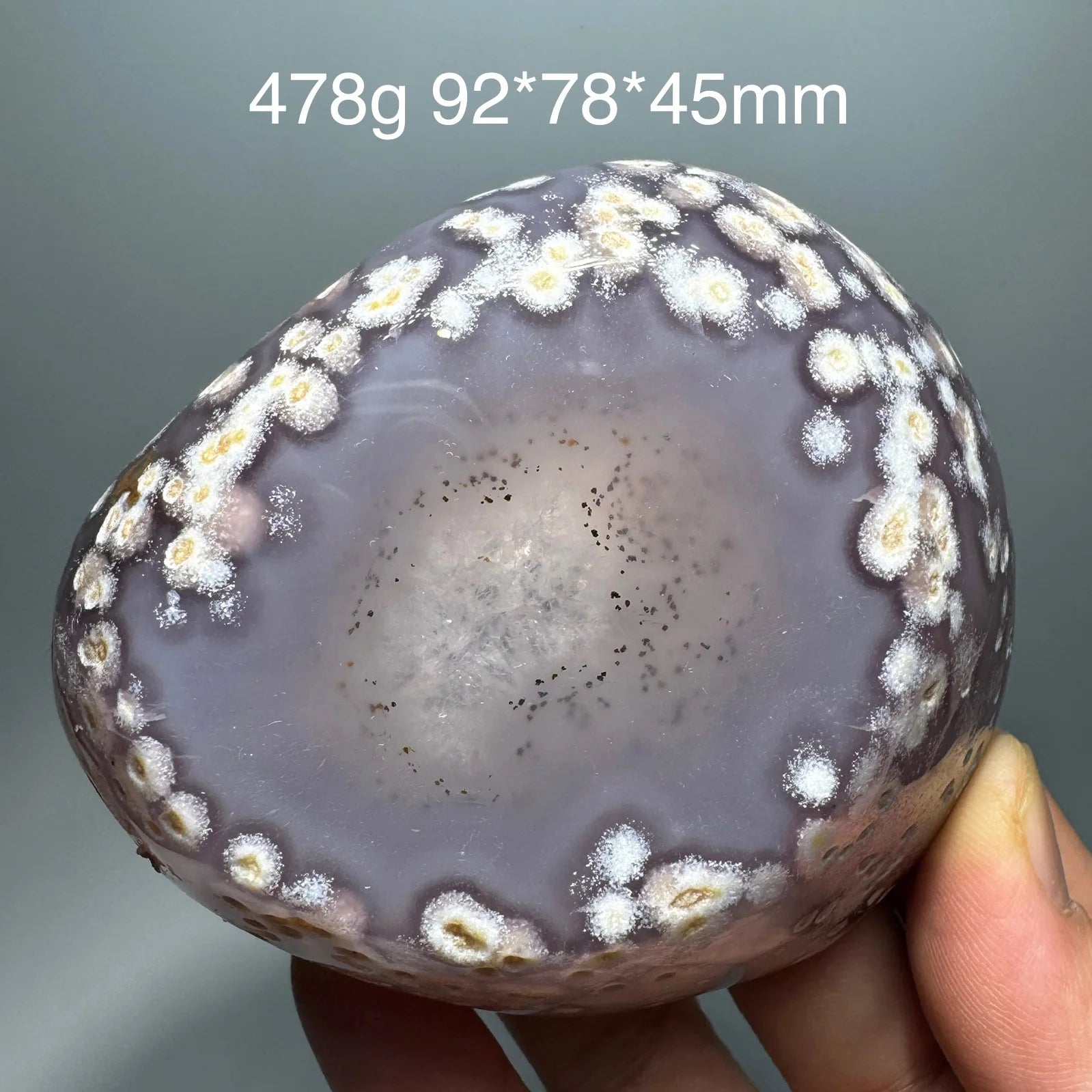 Natural Rough Polished Bile Agate Mineral Crystal Quartz with Water inside Can Moving Healing Stone